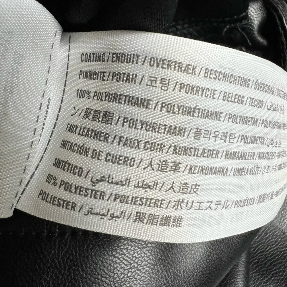 ABERCROMBIE & FITCH the skinny high rise black vegan leather pants size 27/4 - Picture 6 of 9